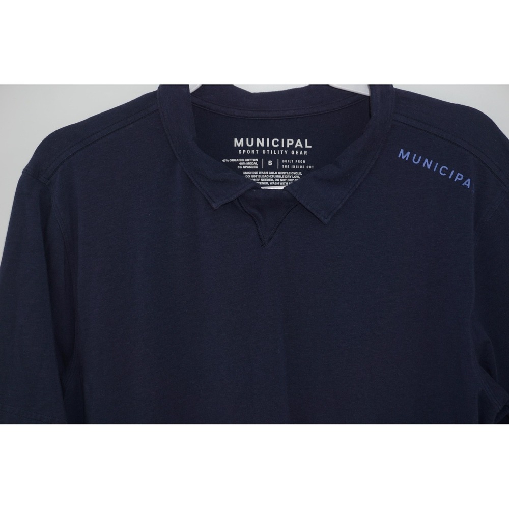 Municipal Polo Shirt Blue Sport Utility Gear Stretch Performance Men's Small